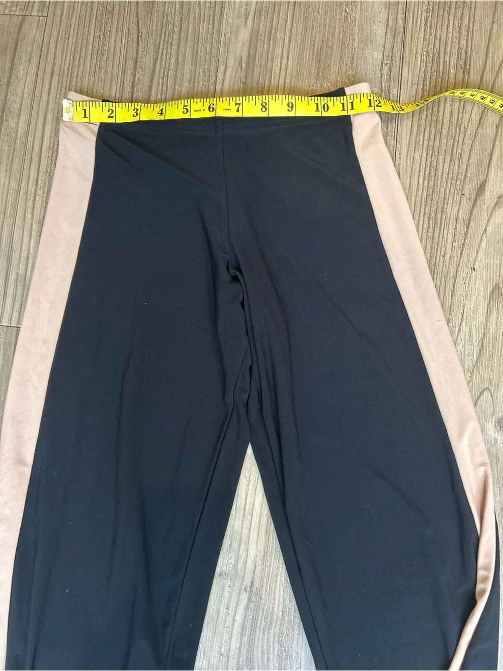 Talisman Ballroom Latin Practice girls black with tan sides pants. Size 142 cm.